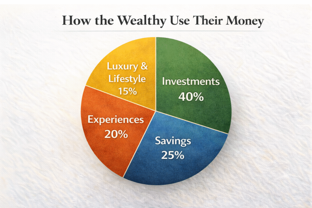 How wealthy people allocate their money