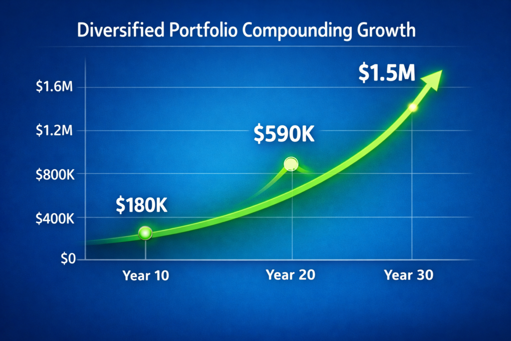 diversified portfolio compounding growth