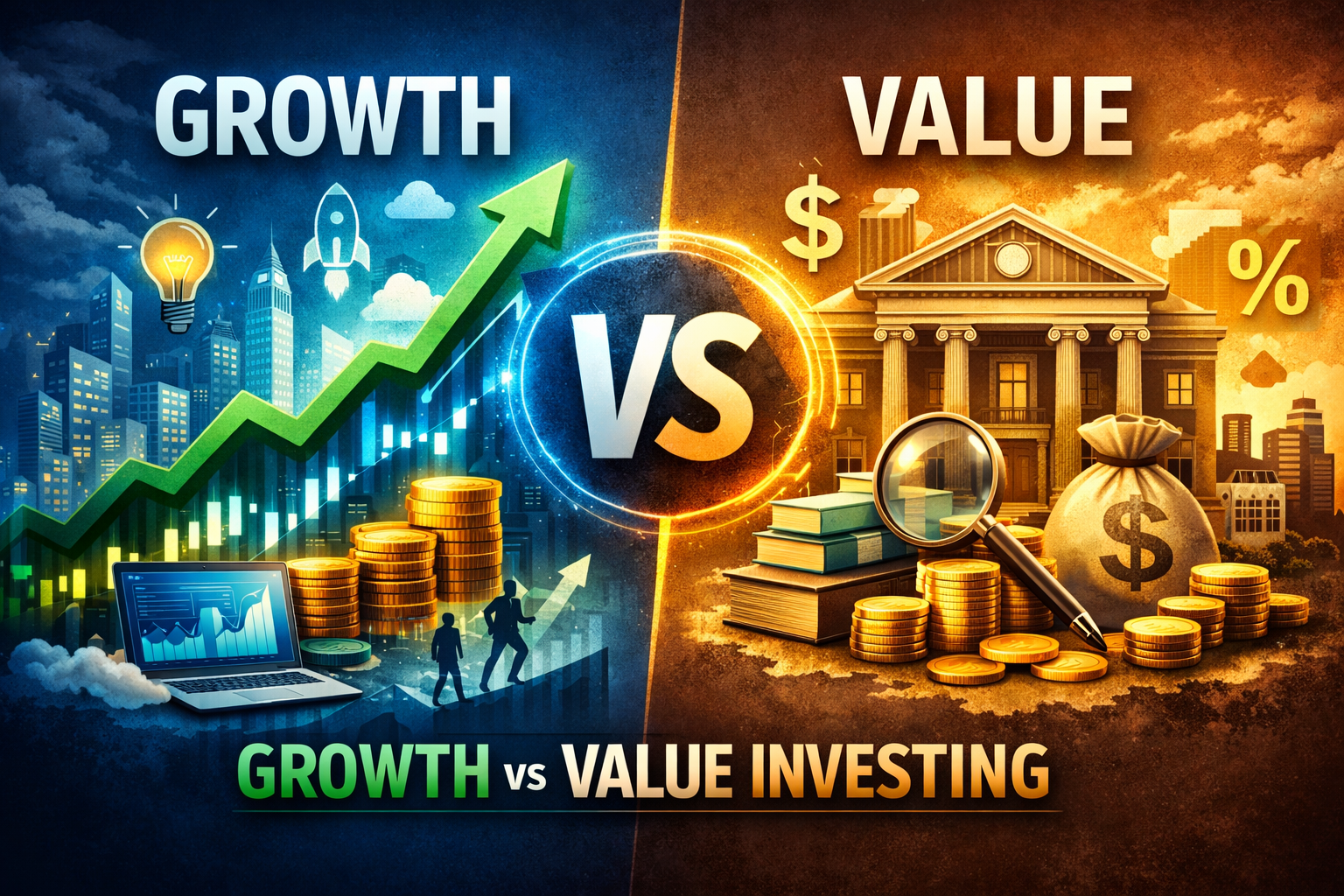 Growth vs Value Investing: 16 Key Differences & Which Strategy Wins Over Time (2026 Guide)