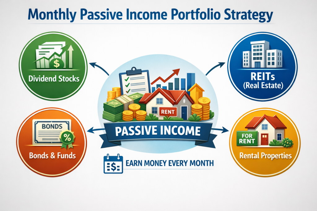 monthly passive income portfolio strategy