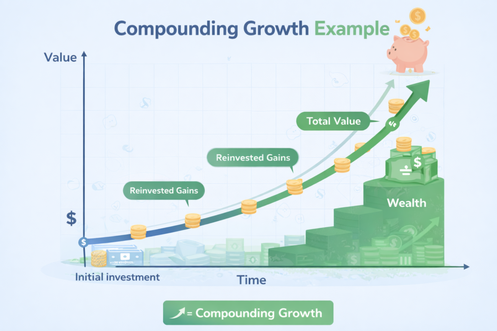compound interest growth example chart