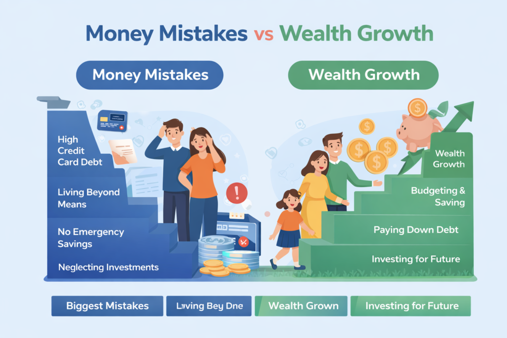 Biggest money mistakes middle-class families make chart