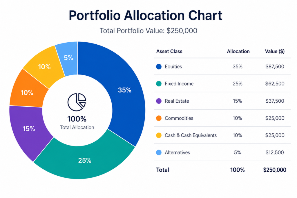 3-Fund Portfolio Strategy asset allocation chart