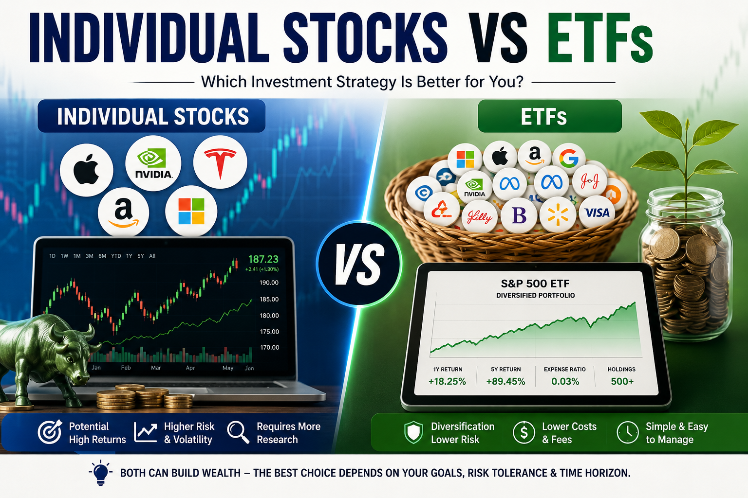 Individual Stocks vs ETFs