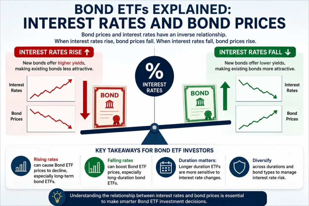 Bond ETF interest rates and bond prices explained