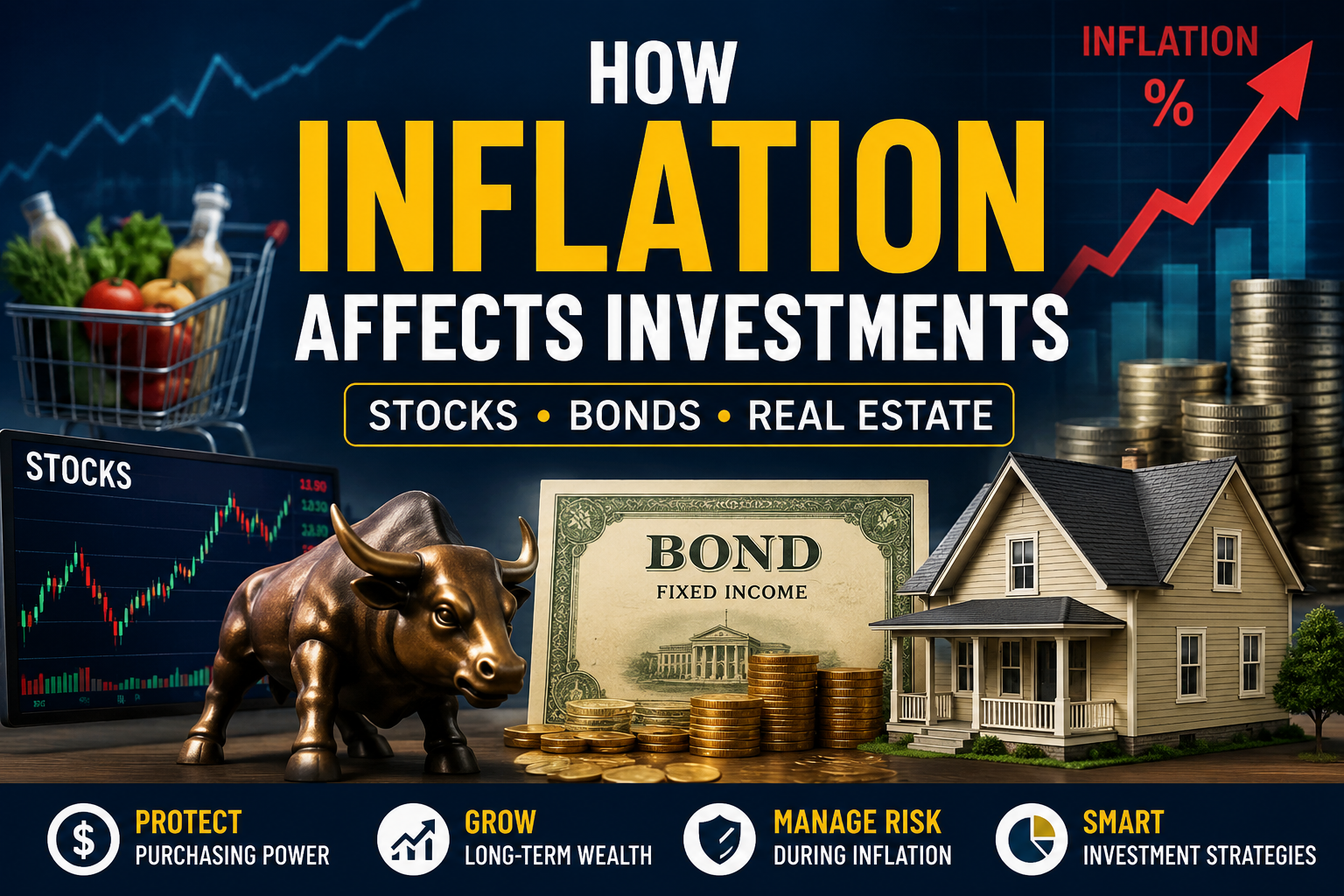 how inflation affects investments, stocks, bonds etc