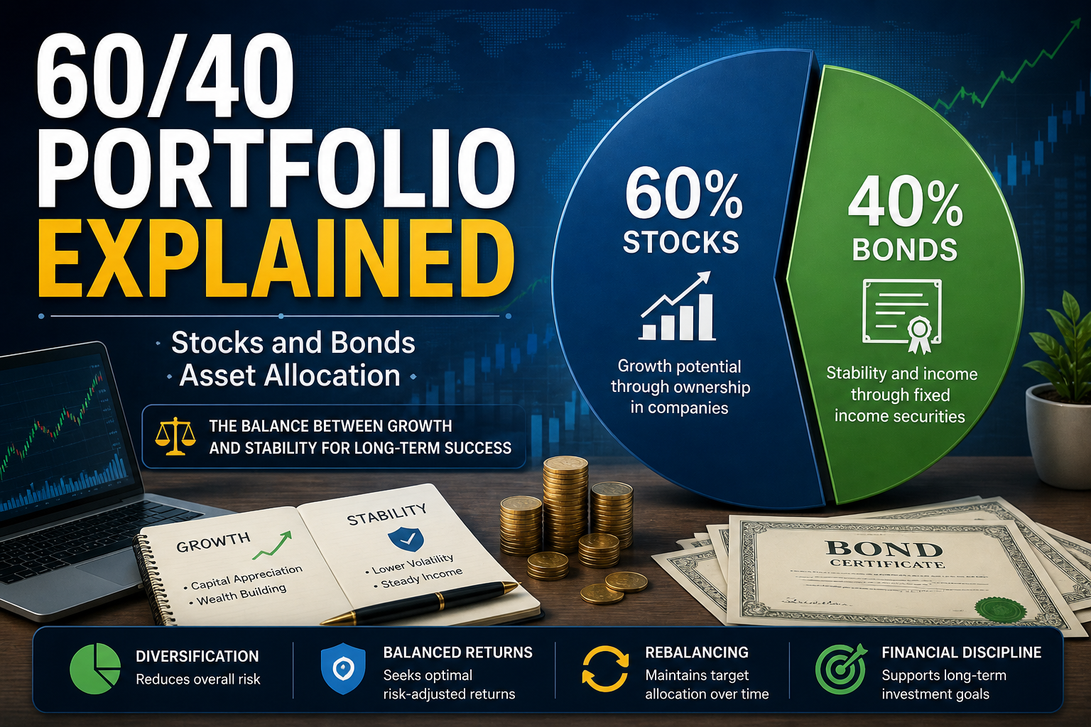 60/40 Portfolio Explained: 10 Powerful Benefits, Risks & Investment Strategies